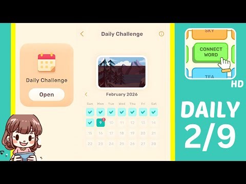 Connect Word Daily Challenge February 9 Answers Walkthrough
