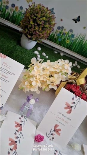 Texture Paper Cute Wedding Invitation Card | Supreme Cards Whatsapp 7012016417 #invitationcard