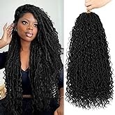 Amazon.com : Cohariss Ombre Goddess Locs Crochet Hair 12 Inch 6 Packs Short Soft Locs with Curly Ends Pre Looped Faux Locs Crochet Hair for Black Women(12 Inch,6 Packs,1B/30/27) : Beauty & Personal Care