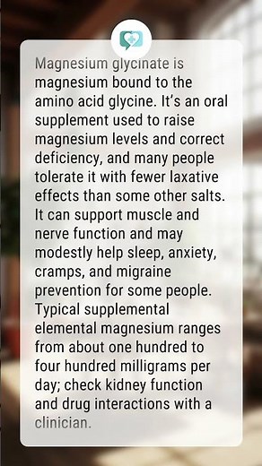 What does magnesium glycinate do?