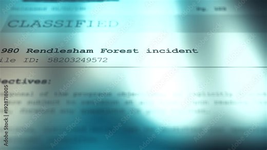 UFO Classified Document - 1980 Rendlesham Forest incident