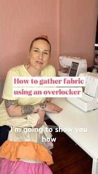 How to gather fabric using an overlocker 🪡 #sewing #overlockmachine #tutorial