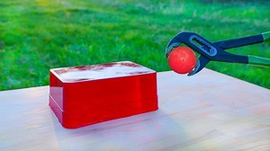 17M views · 61K reactions | EXPERIMENT Glowing 1000 degree METAL BALL vs JELLY | POWER TEST | Facebook