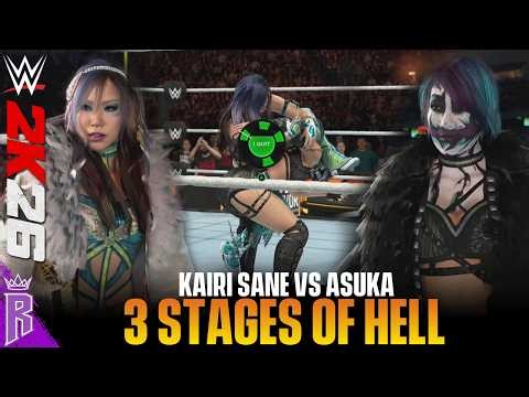 WWE 2K26: Asuka Vs Kairi Sane [3 Stages of Hell] #WWE2K26