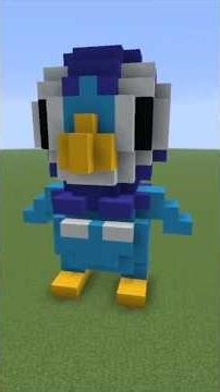 BUILD Piplup in Minecraft Now #minecraft #pokemon #shorts
