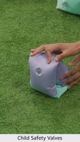 Swimways Soft Swimmies Toddler Floaties, Learn-to-Swim Inflatable Pool Floats & Arm Floaties, Swimming Pool Accessories for Kids Aged 3-5, Purple