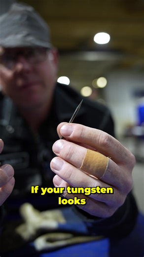 Sharpen your tungsten like this #tip #tipoftheday #weldingtips #trades | Western Welding Academy
