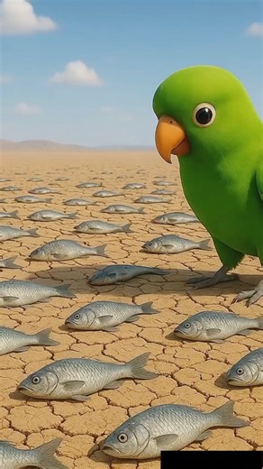 parrot helping laying fish 😱#parrot #fish