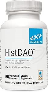 XYMOGEN HistDAO - Patented Diamine Oxidase Supplement to Support Healthy Degradation of Food-Derived Histamine - DAO Enzyme Supplements 18,000 HDU Per Serving to Support Gut Health (60 Capsules)