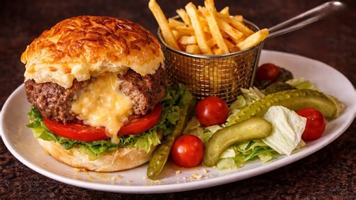 Easy homemade stuffed cheese burger recipe