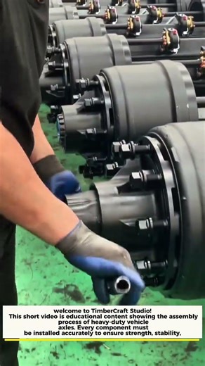 Heavy-Duty Axle Assembly – Precision Installation & Fitting Process