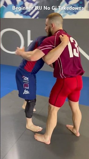 Beginner BJJ No Gi Takedowns Single Leg To Sweep #bjj #nogi #wrestling #takedowns