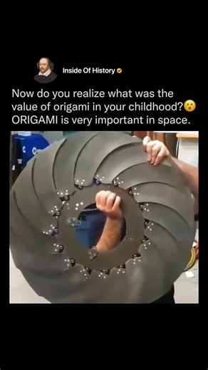 Inside Of History | Origami plays a vital role in space exploration because its folding principles help engineers design compact yet expandable structures.... | Instagram