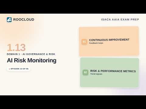 1.13 - AI Risk Monitoring & Continuous Improvement Explained | ISACA AAIA Ep.13