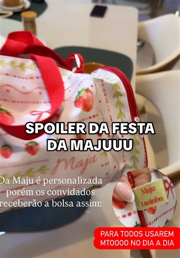 Spoiler da festa da Maju: lembrancinhas, bolsas personalizadas e kits