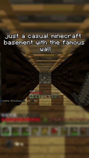 Minecraft Basement with the FAMOUS Wall #minecraft #build