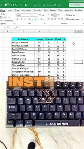 MS Excel tricks and Tips to save from extra unnecessary space #excel #keyboard #ytshorts #office#tip