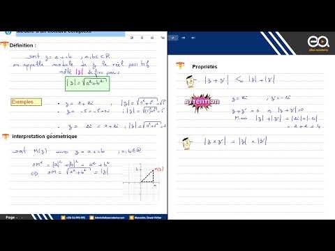 05_Nombres complexes : Module d'un nombre complexe