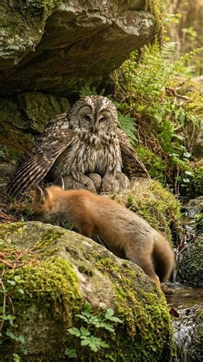 Deadly Predator Proves She's Just a Mom Protecting Babies 🦊 #motherlove #wildlife