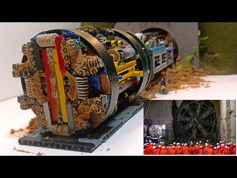 LEGO TECHNIC make a tunnel boring machine from lego