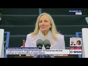 Virginia Governor Abigail Spanberger (D) Inaugural Address