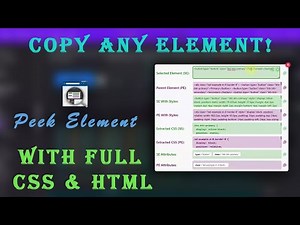 Peek Element – Copy & Edit Any Web Element Instantly | Ultimate Chrome Extension for Developers