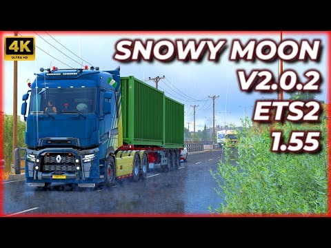 Night and Rainy Day in Greece | ETS2 1.55 | Snowy Moon Realistic Graphics V2.0.2 Update