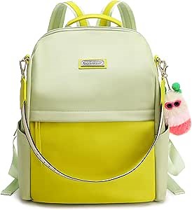 Backpack Purse for Women Stylish Vegan Leather, Fashionable and Contemporary, Perfect for Work, Travel, and Daily Use (Green)