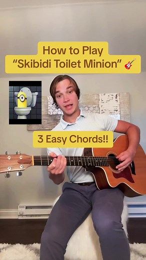 Easy Guitar Tutorial: Skibidi Toilet Minion Chords & Tabs