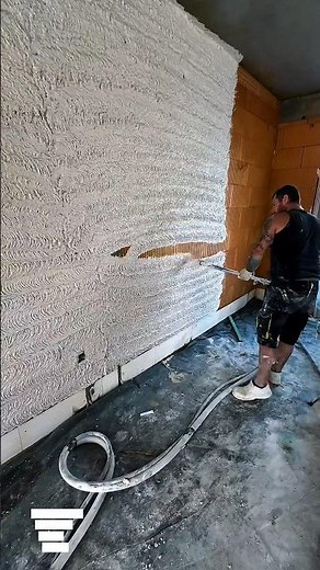 Insane Plaster Spray Machine Trick! Fast Wall Rendering for Perfect Smooth Finish”