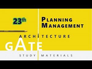 Architecture Gate study material _23_Planning Management