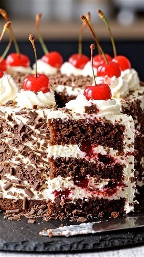 This Black Forest Cake Is a Showstopper! #food #budgetfriendlyeats #recipebook