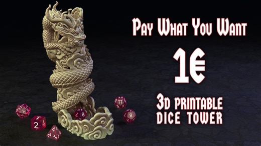 Imperial Dragon 3D Printable Dice Tower (Pay What You Want)