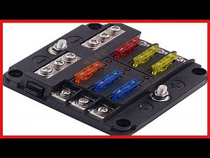 WUPP 12 Volt Fuse Block, Waterproof Boat Fuse Panel with LED Warning Indicator Damp-Proof Cover