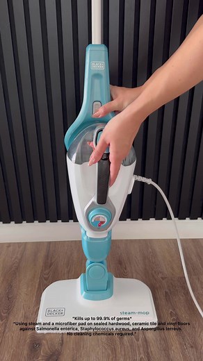 This BLACK DECKER® 7in1 Steam Mop kills up to 99.9% of germs without any chemicals. Its detachable steamer transforms into a handheld unit for flexibility. The steam glove attachment ensures thorough cleaning of both vertical and horizontal surfaces. #BLACKANDDECKER #SponseredAd #cleaning #cleaninggadget @BLACK DECKER