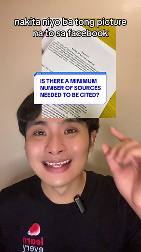 Is there a Minimum Number of Sources Need to be Cited? #LearnItOnTikTok #longervideos #ResearchPH #LearnWithAnthony