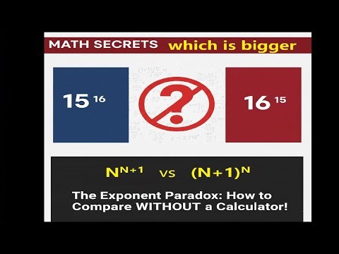 Compare 15¹⁶ vs 16¹⁵, nⁿ⁺¹ vs (n+1)ⁿ. Which is bigger?