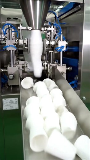 paper cup machine manufactures disposable paper cups (tea, coffee, water cups) from PE