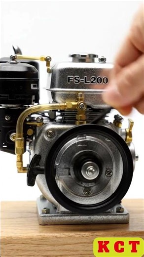 Mini Engine FS-L200 Running 🔥 | Satisfying Mechanical Machine | Tiny Motor Test