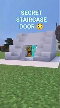 Minecraft SECRET Staircase Door 😳 | Build Hack! (Bedrock)