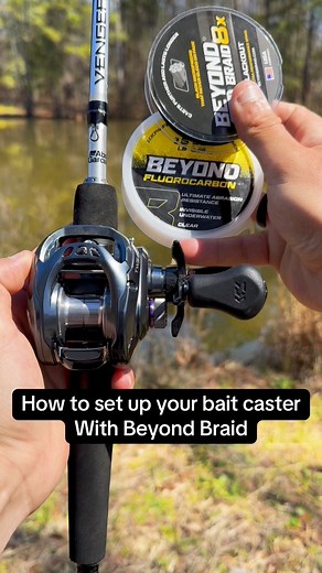 How to: Set Up Your Bait Caster. A quick tutorial on how to get you and your bait caster out on the water. I used an Abu Garcia Vengeance rod, Diawa Tatula SV Tw 103xs reel, and Beyond Braid Blackout 8 strand as well as their Beyond Flourocarbon.Sling that thing 🎣 #fishingtips #howto #tutorial #baitcaster #bassfishing #largemouthbass #fishing #catchandrelease #abugarcia #diawa #beyondbraid #slingthatthing | Robert Steiskal