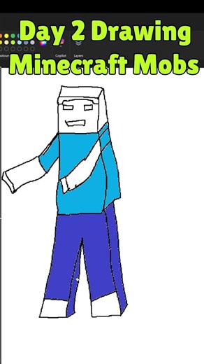 Minecraft Mob Drawing Challenge (Day 2) #minecraft #ragnarok #drawing #roblox #day1 #mobfight