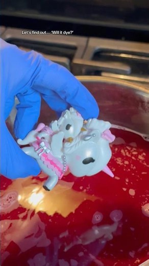 Let’s find out will it dye… TokiDoki Unicorno edition #tokidoki #unicorn #customized #diy #unicorno