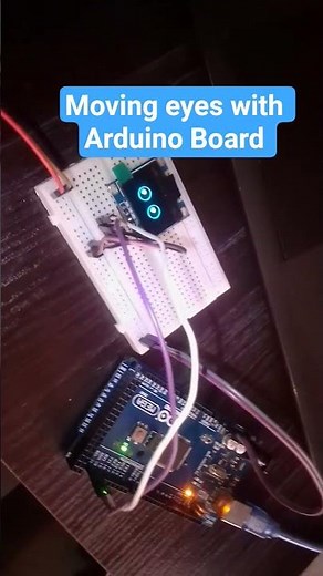 Moving eyes with Arduino Board #electronic #arduino #engineering #oleddisplay