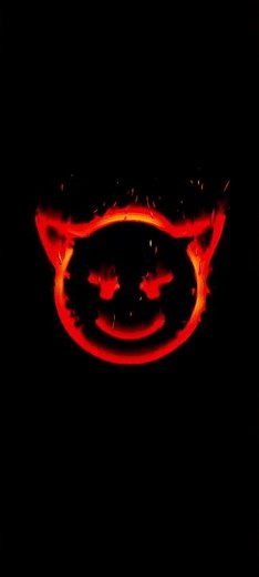🔥 Devil Smile Neon Loop Animation | Evil Glowing Face Background 4K