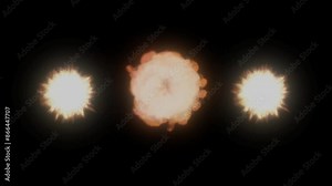 Bombs blast background in 4K. Ideal for action scenes, advertisements, and creative projects, offering dramatic and intense visuals to enhance your content with high-impact effects.