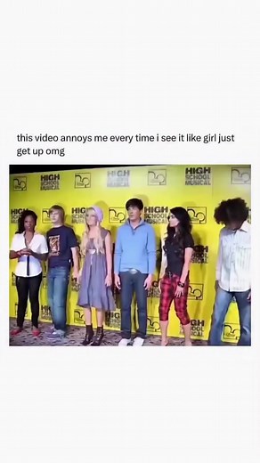 The High School Musical cast tried a coordinated jump shot during a 2006 photo call, but Vanessa Hudgens landed awkwardly while everyone else recovered like nothing happened. The clip still resurfaces because she stayed down just long enough to make the moment look hilariously dramatic 😂 #HighSchoolMusical #DisneyChannel #VanessaHudgens #2000s #PopCulture