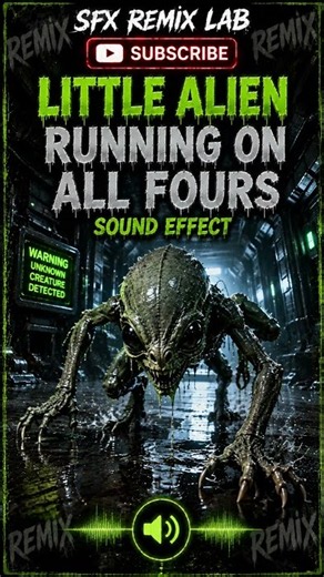 Little Alien Running on All Fours Sound Effect | Alien SFX