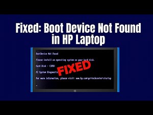 How to Fix Boot Device Not Found HP Laptop 2023