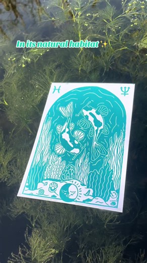 Pisces Print in the Fish Pond: Zodiac Art Inspiration
